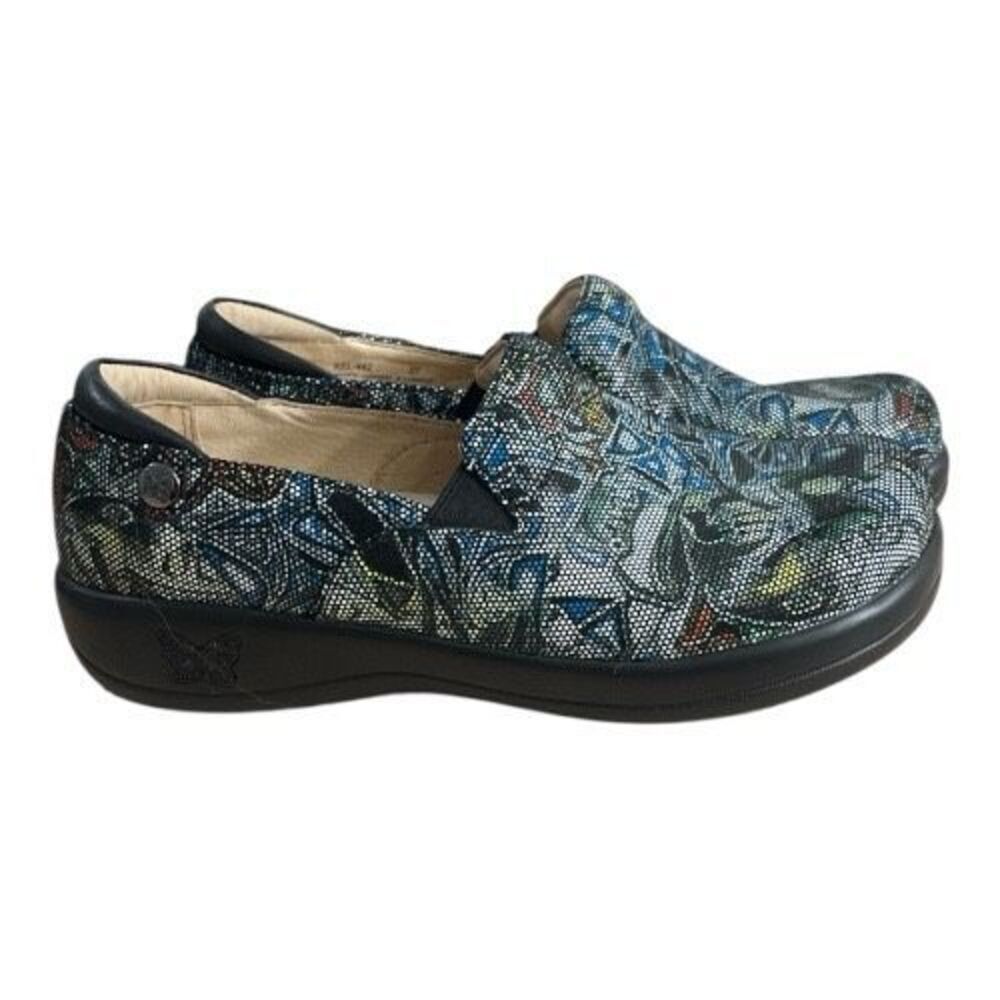 Alegria By PG Lite KEL-442 Women Leather Mule Clog Size 37 US 7/7.5 Multicolor